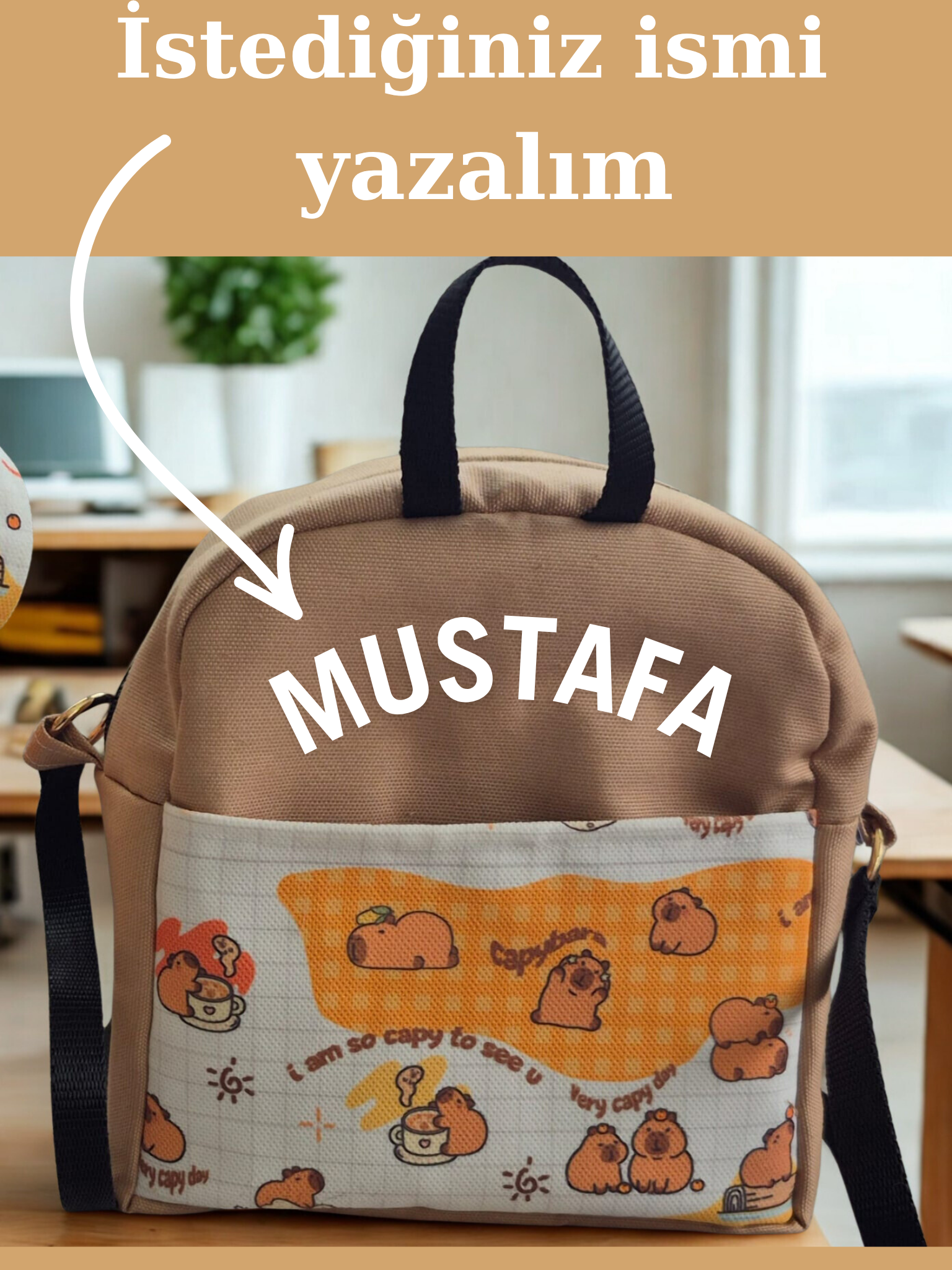 Capybara Beslenme Çantası Kişiye Özel Tasarım - Media 7