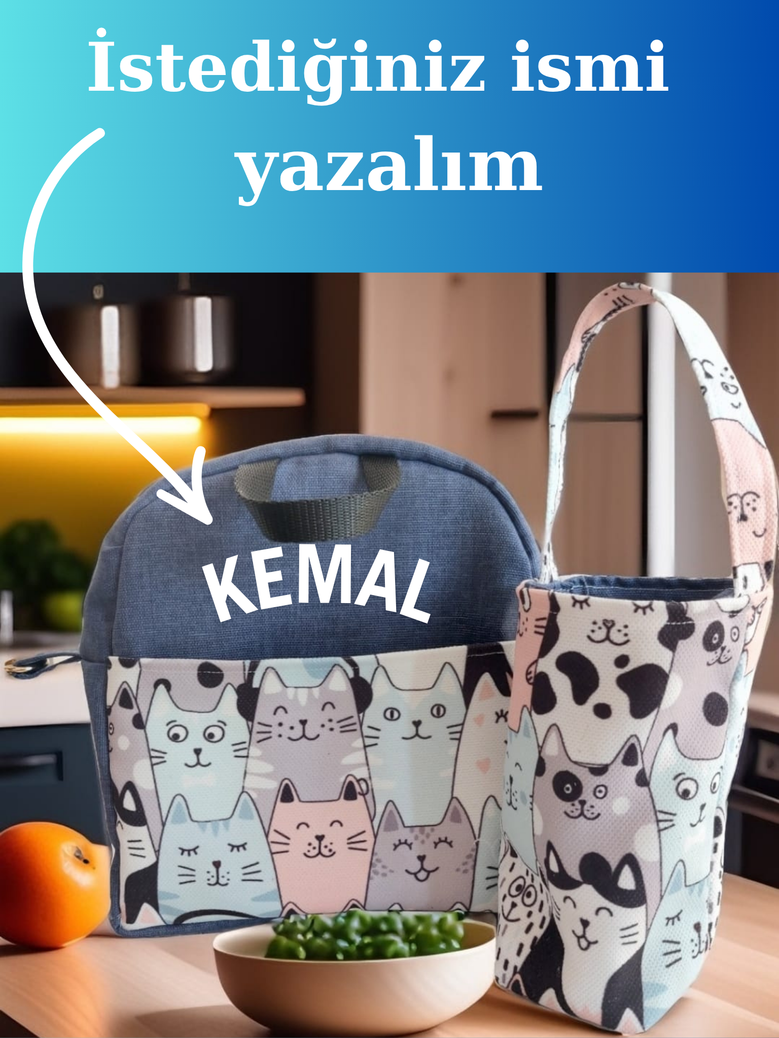 Müzikli Kedi Beslenme Çantası Kişiye Özel Tasarım - Media 8